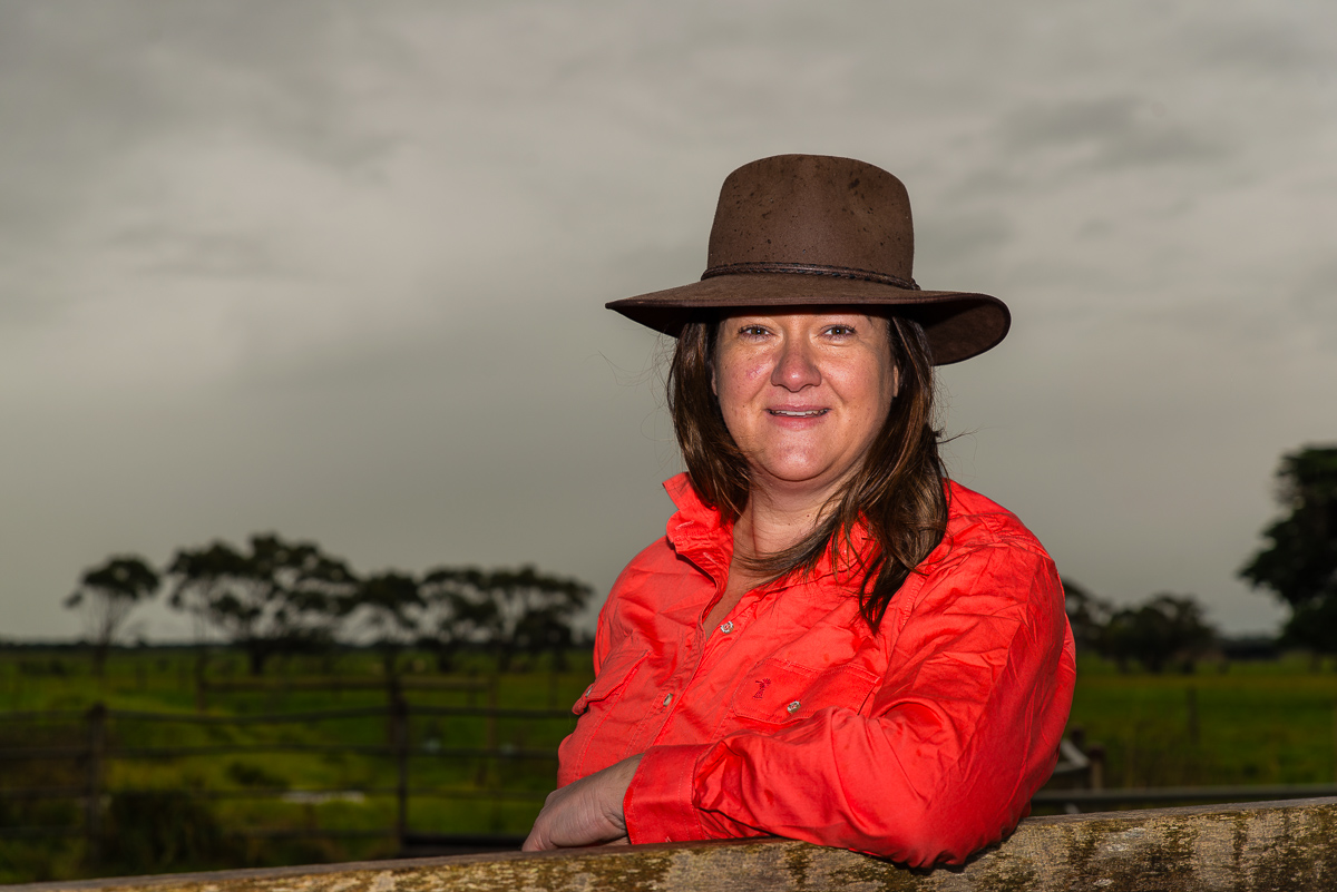 High-quality business headshot with lighting effects